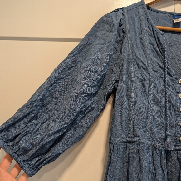 OLD NAVY embroidered dress with pheasant style bodice - Picture 3 of 14